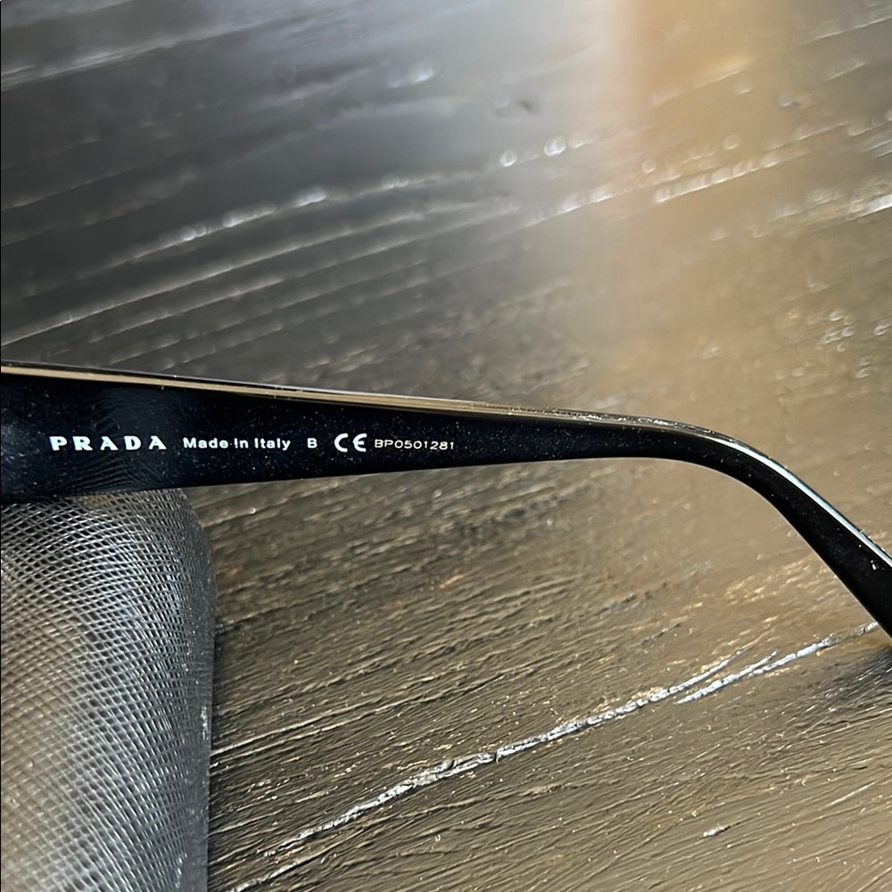 Prada Black Eyeglasses with Case - Picture 3 of 7